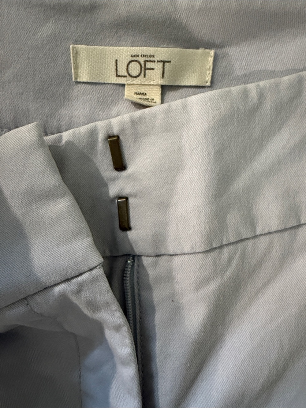 LOFT White Cropped Pull-On Ankle Pants - Picture 2 of 2